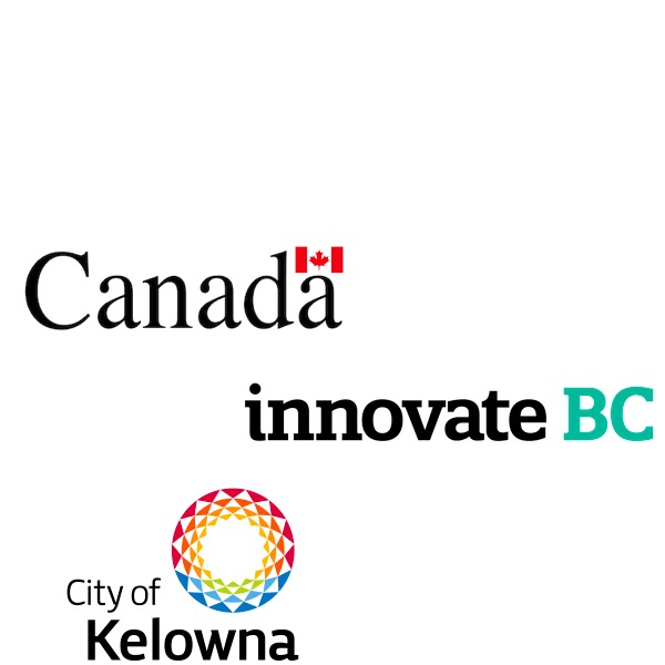 Collage of three logos: Canada, innovateBC, and City of Kelowna